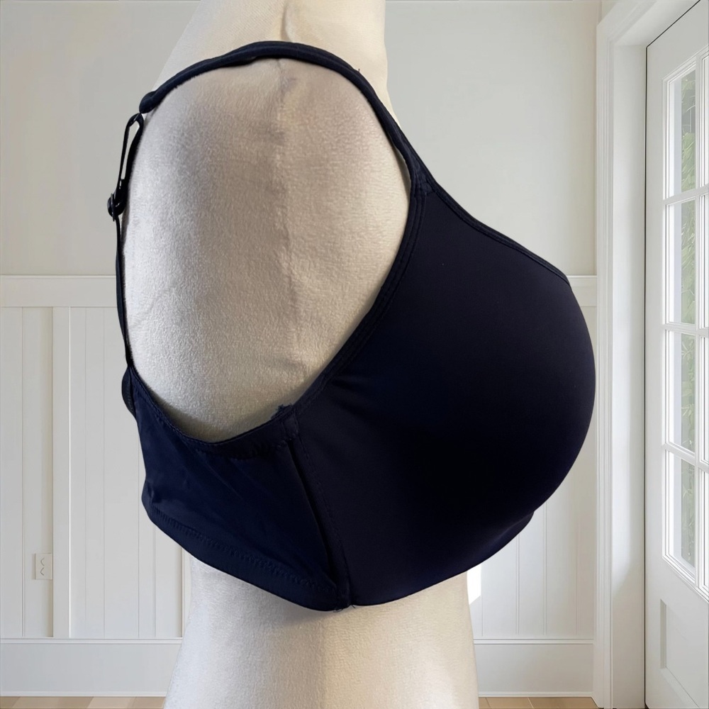 NWOT Nautica Navy Blue Underwire T-shirt Bra 40D Adjustable Straps Lightly Lined - Picture 4 of 10